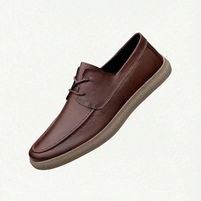 Open Laced Leather Loafer - Domverick